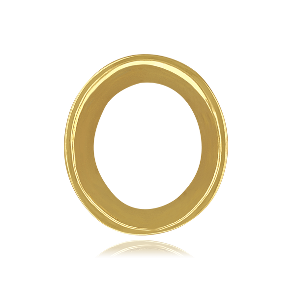 ITI NYC Oval Tapered Bezels in 14K Gold (4.50 x 3.00 mm - 14.00 x 12.00 mm)