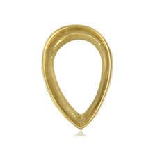 Load image into Gallery viewer, ITI NYC Pear Shape Tapered Bezels With Airline in 14K Gold (2.50 x 1.25 mm - 13.50 x 9.00 mm)
