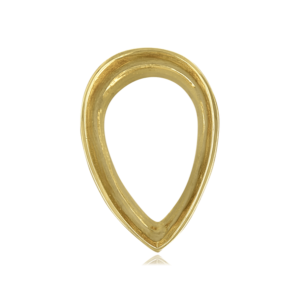 ITI NYC Pear Shape Tapered Bezels With Airline in 14K Gold (3.00 x 1.75 mm - 13.50 x 9.00 mm)