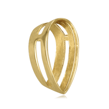 Load image into Gallery viewer, ITI NYC Pear Shape Tapered Bezels With Airline in 14K Gold (2.50 x 1.25 mm - 13.50 x 9.00 mm)
