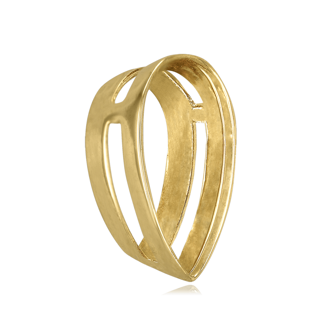 ITI NYC Pear Shape Tapered Bezels With Airline in 14K Gold (2.50 x 1.25 mm - 13.50 x 9.00 mm)