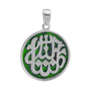 ITI NYC Mashallah Pendant with Green Enamel in Sterling Silver
