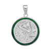 ITI NYC Al-Karim Pendant with Green Enamel in Sterling Silver