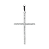 ITI NYC Classic Roman Cross Pendant with Cubic Zirconia in Sterling Silver