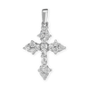 ITI NYC Trinity Cross Pendant with Cubic Zirconia in Sterling Silver