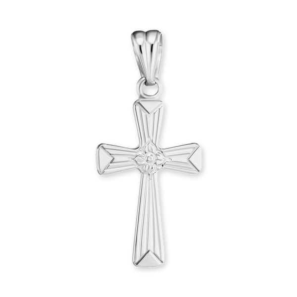 ITI NYC Flared Cross Pendant in Sterling Silver