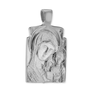 ITI NYC Madonna and Child Pendant Medallion in Sterling Silver