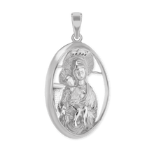 Load image into Gallery viewer, ITI NYC Madonna and Child Pendant Medallion in Sterling Silver
