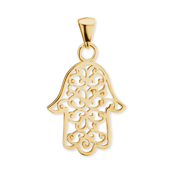 ITI NYC Hamsa Filigree Pendant in 14K Gold