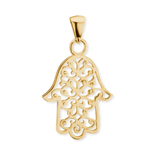 Load image into Gallery viewer, ITI NYC Hamsa Filigree Pendant in 14K Gold
