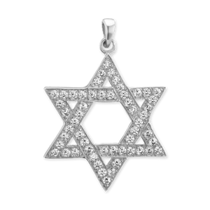 ITI NYC Star of David Pendant with Cubic Zirconia in Sterling Silver