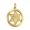ITI NYC Star of David in Circle Pendant in 14K Gold