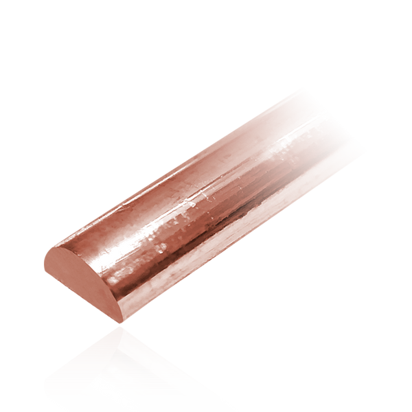 18K Rose Domed Medium Wire