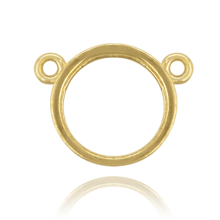 ITI NYC Round Bezel Pendants with Rings in 14K Gold (3.00 mm - 8.00 mm)