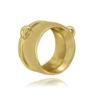 ITI NYC Round Bezel Pendants with Rings in 14K Gold (3.00 mm - 8.00 mm)