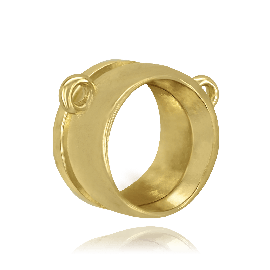 ITI NYC Round Bezel Pendants with Rings in 14K Gold (3.00 mm - 8.00 mm)