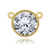 ITI NYC Round Bezel Pendants with Rings in 14K Gold (3.00 mm - 8.00 mm)