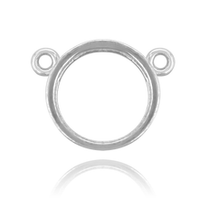 Load image into Gallery viewer, ITI NYC Round Bezel Pendants with Rings in Sterling Silver (3.00 mm - 8.00 mm)
