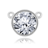 ITI NYC Round Bezel Pendants with Rings in Sterling Silver (3.00 mm - 8.00 mm)