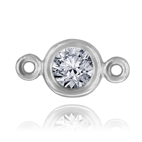 ITI NYC Round Bezel with Rings in Sterling Silver (2.00 mm - 4.00 mm)