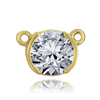ITI NYC Round Half Bezel Pendants with Rings in 14K Gold (3.60 mm - 7.00 mm)