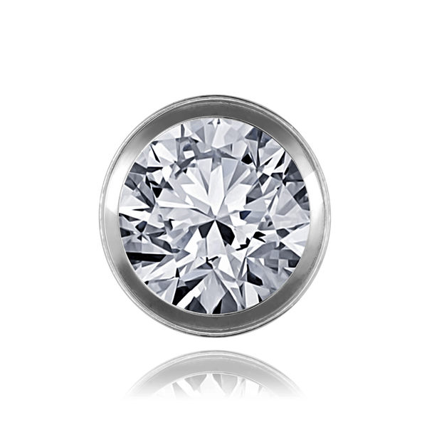 ITI NYC Round High Bezels Tapered With Bearing in Sterling Silver (3.00 mm - 8.00 mm)