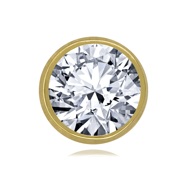 ITI NYC Round Tapered Tube Bezels in 14K Gold (8.50 mm - 16.00 mm)