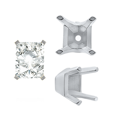 Load image into Gallery viewer, ITI NYC Round V-Side Settings in 14K Gold (4.00 mm - 9.25 mm)
