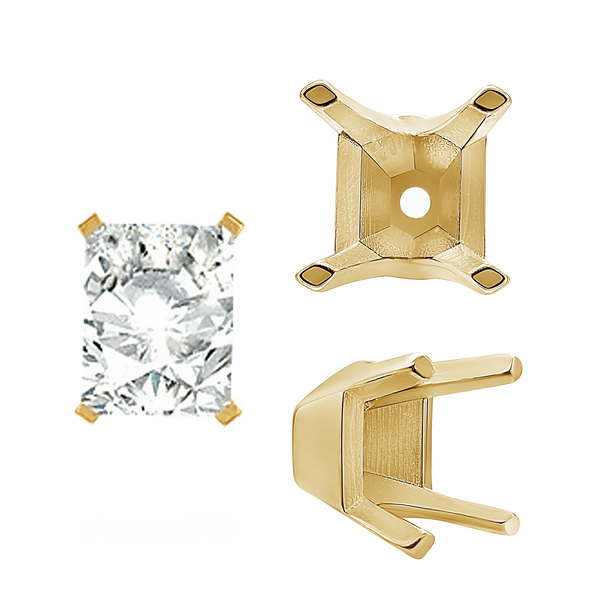 ITI NYC Round V-Side Settings in 14K Gold (4.00 mm - 9.25 mm)