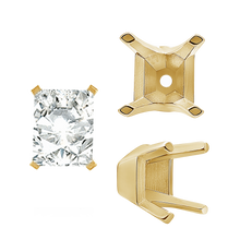 Load image into Gallery viewer, ITI NYC Round V-Side Settings in 14K Gold (4.00 mm - 9.25 mm)
