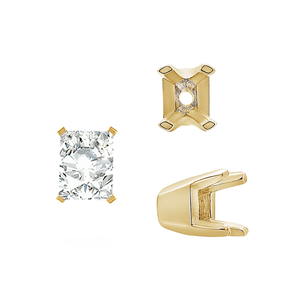 ITI NYC Round V-Side Settings in 14K Gold (4.00 mm - 9.25 mm)