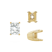 Load image into Gallery viewer, ITI NYC Round V-Side Settings in 14K Gold (4.00 mm - 9.25 mm)
