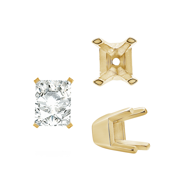 ITI NYC Round V-Side Settings in 14K Gold (4.00 mm - 9.25 mm)