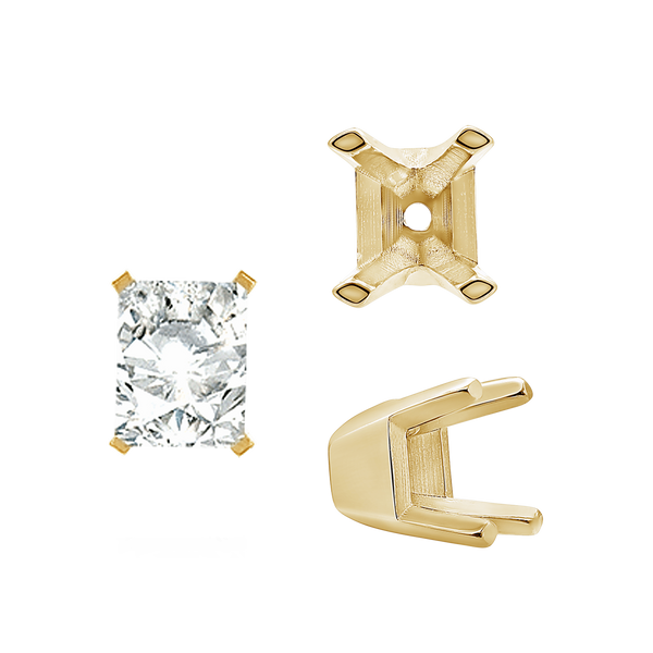 ITI NYC Round V-Side Settings in 14K Gold (4.00 mm - 9.25 mm)