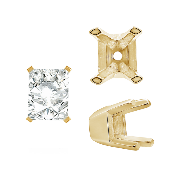 ITI NYC Round V-Side Settings in 14K Gold (4.00 mm - 9.25 mm)