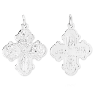 ITI NYC Double-Sided Four-Way Cross Pendant in Sterling Silver