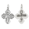 ITI NYC Double-Sided Four-Way Cross Pendant with Antique Finish in Sterling Silver