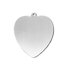 Load image into Gallery viewer, Sterling Silver Heart Disc With Loop (.030&quot; thickness)

