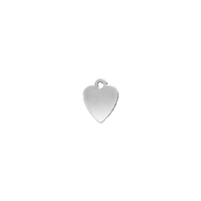 Load image into Gallery viewer, Sterling Silver Heart Disc With Loop (.030" thickness)
