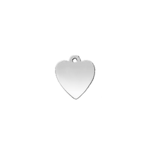 Load image into Gallery viewer, Sterling Silver Heart Disc With Loop (.030" thickness)
