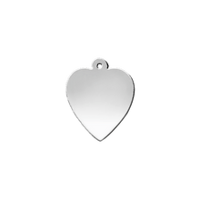 Load image into Gallery viewer, Sterling Silver Heart Disc With Loop (.030&quot; thickness)
