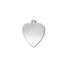 Load image into Gallery viewer, Sterling Silver Heart Disc With Loop (.030" thickness)
