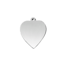 Load image into Gallery viewer, Sterling Silver Heart Disc With Loop (.030&quot; thickness)
