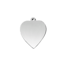 Load image into Gallery viewer, Sterling Silver Heart Disc With Loop (.030" thickness)
