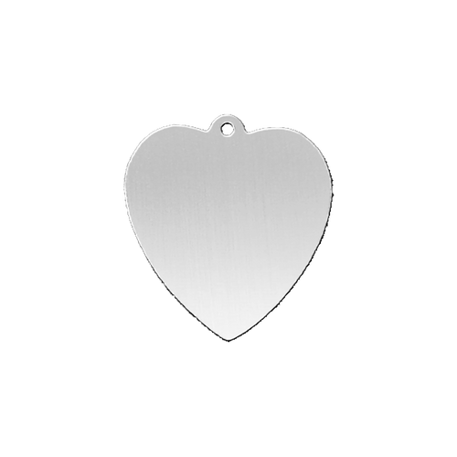 Sterling Silver Heart Disc With Loop (.030