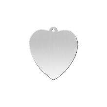 Load image into Gallery viewer, Sterling Silver Heart Disc With Loop (.030" thickness)
