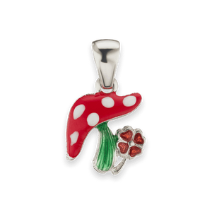 Mushroom with Flower Charm (18 x 11mm)