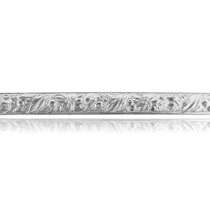 Sterling Silver Swirl Leaf Pattern (17" Long) Domed Soft Wire WPDM1
