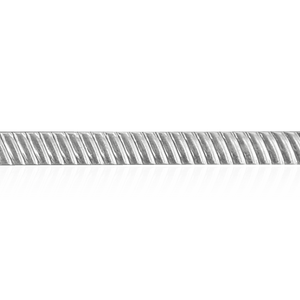Sterling Silver Stripe Pattern (17" Long) Domed Soft Wire WPDM10