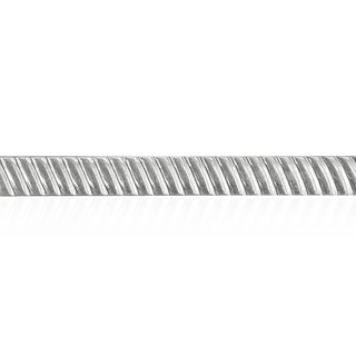 Sterling Silver Stripe Pattern (17" Long) Domed Soft Wire WPDM10